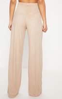 Thumbnail for your product : PrettyLittleThing Hot Pink Faux Suede Wide Leg Trouser