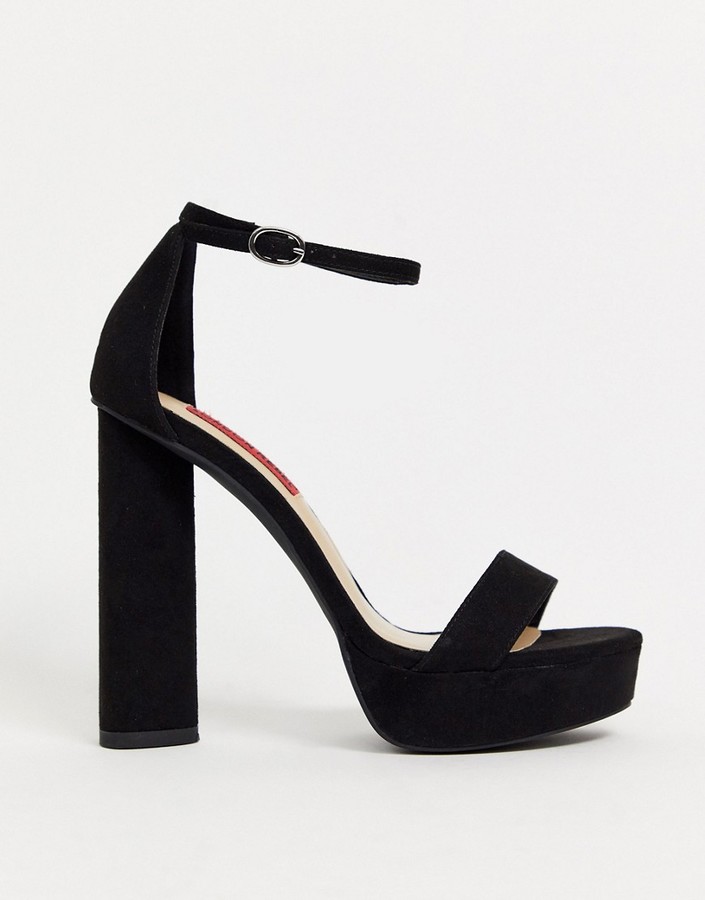 london rebel wide fit block heeled sandals