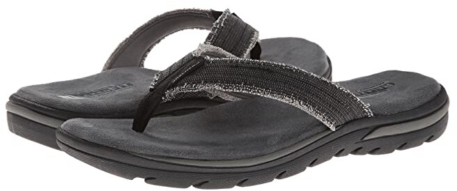 skechers sandals mens black