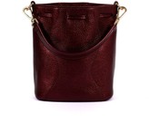 Thumbnail for your product : Hiva Atelier Mini Rivus Leather Bag Metallic Burgundy