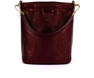 Hiva Atelier Mini Rivus Leather Bag Metallic Burgundy