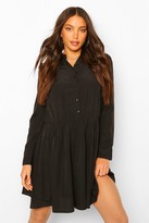 Thumbnail for your product : boohoo Tall Woven Skater Shirt Dress