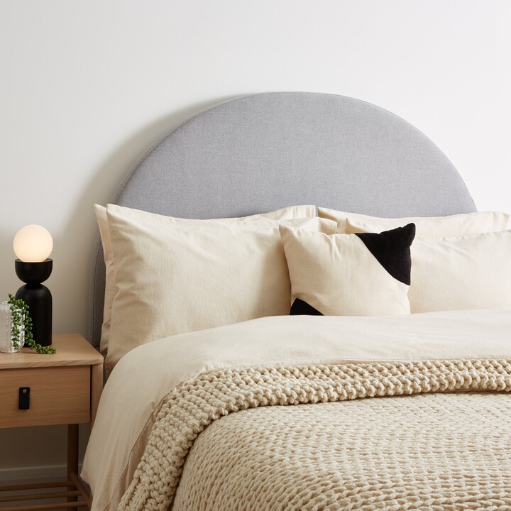 Dunelm Walter Faux Linen Struts Headboard Dove Grey Grey ShopStyle