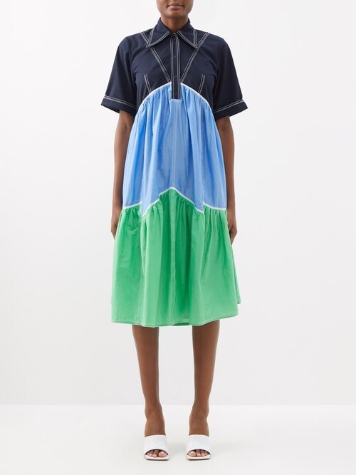 Lovebirds Colourblock Banded Cottonpoplin Shirt Dress ShopStyle