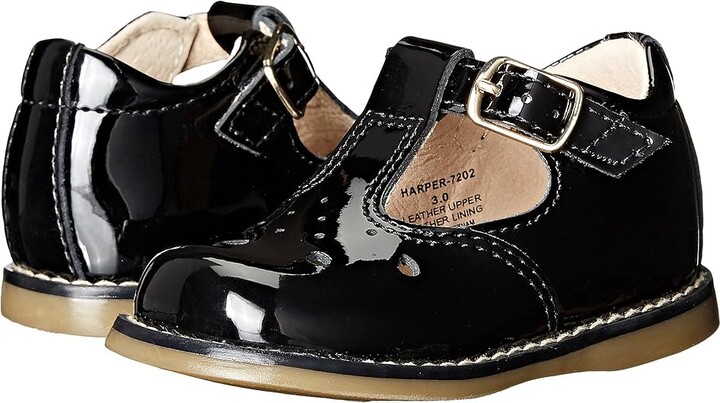 FootMates Harper (Infant/Toddler) Girls Shoes Black Patent : 6.5 Toddler M/W, Leather/Patent Leather