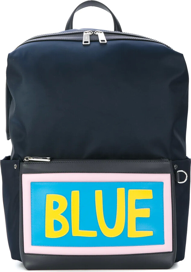 Fendi Slogan Patch Backpack ShopStyle
