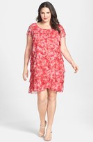 Thumbnail for your product : Maggy London Mesh Shutter Shift Dress (Plus Size)
