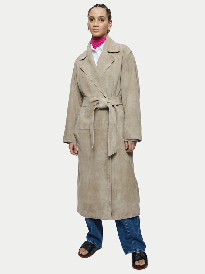 JigsawJigsaw Valor Suede Trench ShopStyle Coats