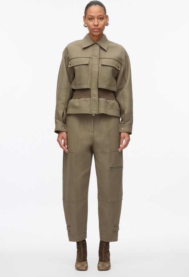 Sergeant Peplum Jacket in ARMY