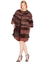 Thumbnail for your product : Maurizio Pecoraro Layered Wool & Mohair Blend Tweed Coat