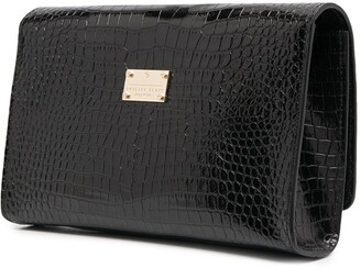 Philipp Plein Baroque knuckle duster leather clutch bag