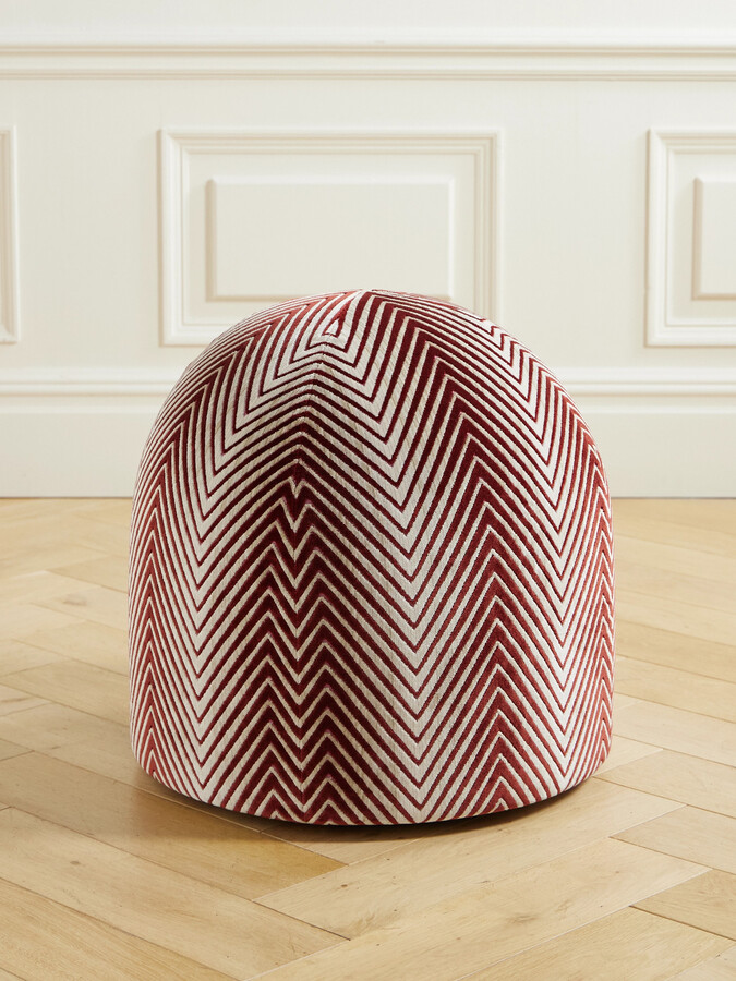MISSONI HOME - Ziggy Striped Velvet Pouf - Multi