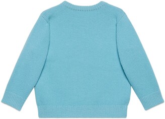 Gucci Children's wool sweater with cauliflower embroidery