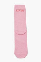 Thumbnail for your product : boohoo Baby Girl Slogan Socks