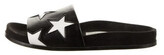 Thumbnail for your product : Stella McCartney Vegetarian Leather Printed Slides Black