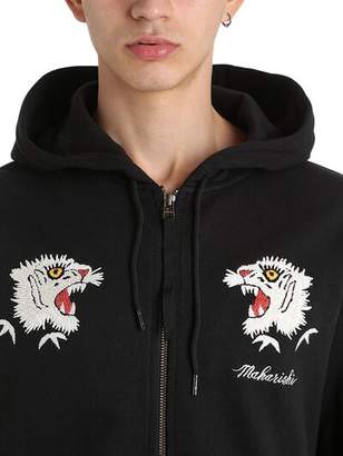 MHI Tiger Embroidered Zip Jersey Sweatshirt