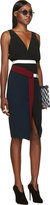 Thumbnail for your product : Peter Pilotto Burgundy & Navy Belted Nika Dress