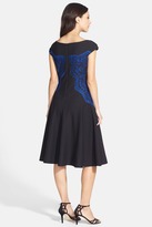 Thumbnail for your product : Tadashi Shoji Lace Applique Neoprene Fit & Flare Dress