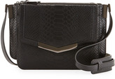Thumbnail for your product : Trilogy Time's Arrow Mini Snake-Embossed Crossbody Bag, Black