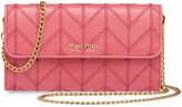 Thumbnail for your product : Miu Miu Logo Plaque Wallet With Shoulder Strap