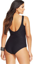 Thumbnail for your product : INC International Concepts Plus Size Crochet Illusion One-Piece Swimsuit