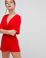 Thumbnail for your product : Missguided Petite Ruffle Open Back Playsuit