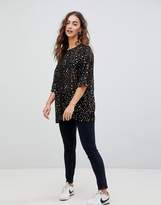 Thumbnail for your product : Glamorous relaxed top in sparkle fabric