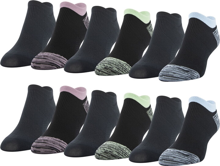 PEDS Women’s All Day Active No Show Socks, 12 Pairs