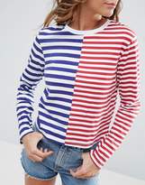 Thumbnail for your product : ASOS T-Shirt in Boxy Fit and Cut About Stripe