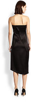 Thumbnail for your product : Derek Lam 10 Crosby Strapless Satin Wrap-Effect Dress