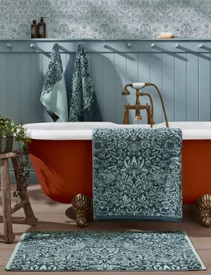 William Morris At Home Pure Cotton Strawberry Thief Towel - ShopStyle