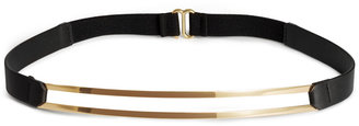 H&M Narrow Waist Belt - Black/gold-colored - Ladies