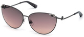 Thumbnail for your product : Swarovski Cutie Gunmetal Sunglasses