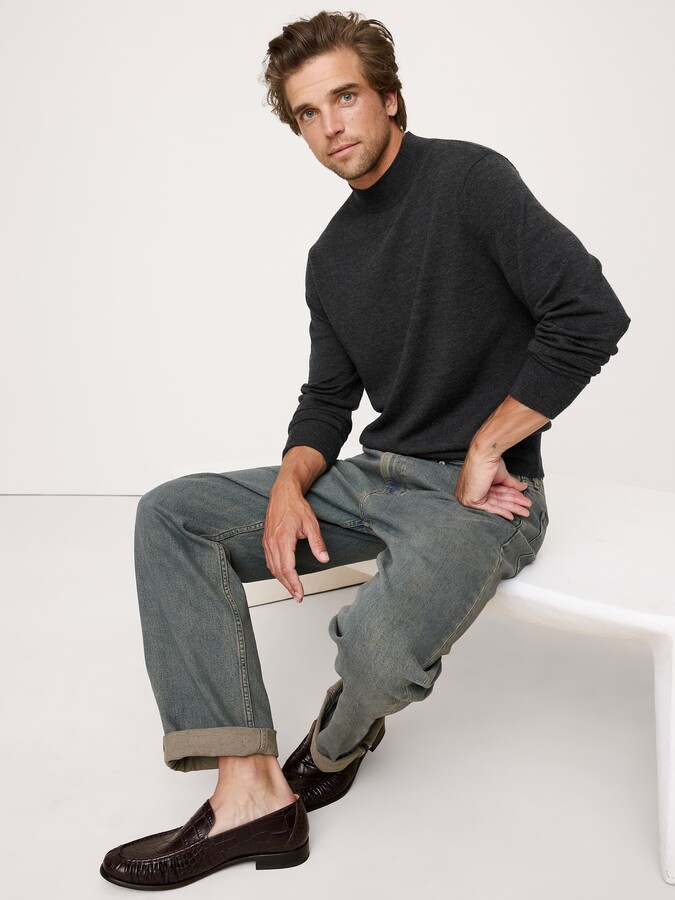 Banana Republic Merino Mock-Neck Sweater