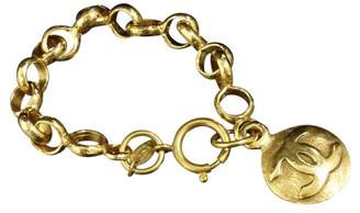 Chanel Coco Mark Gold-Tone CC Logo Chain Bracelet