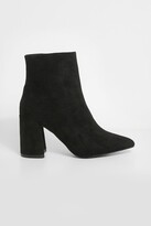 Thumbnail for your product : boohoo Wide Fit Block Heel Pointed Boots