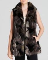 Thumbnail for your product : Aqua Vest - Pieced Faux Fox Fur