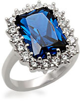 Thumbnail for your product : Michela Rectangle Faux Sapphire Ring with Cubic Zirconia