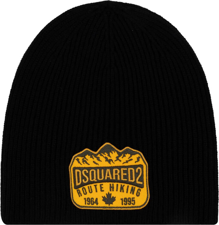 DSQUARED2 Logo-Appliqué Wool Beanie