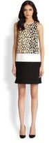 Thumbnail for your product : 4.collective Leopard-Print Sleeveless Shift Dress