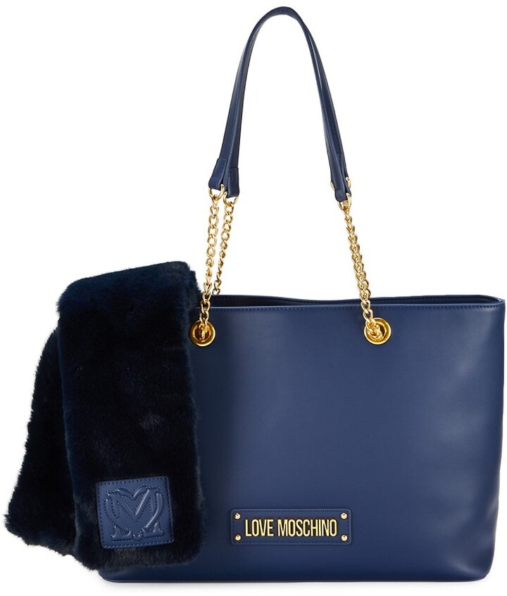 blue love moschino bolsa