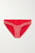 Thumbnail for your product : Araks Net Sustain Aaron Stretch-silk Satin And Tulle Briefs - Red