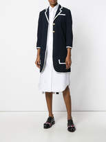 Thumbnail for your product : Thom Browne Short Sleeve Point Collar Button Down Gathered Shirt In Oxford