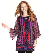 Thumbnail for your product : Style&Co. Petite Top, Three-Quarter-Sleeve Scarf-Print Tunic