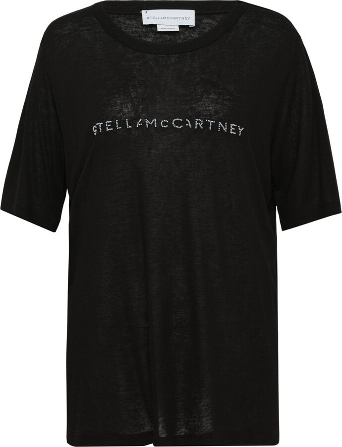 Stella McCartney Logo Embellished Crewneck T-Shirt