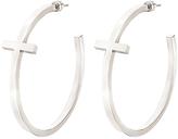 Thumbnail for your product : Folli Follie Carma Cross Collection Silver Plated Hoop Earrings