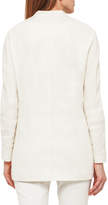 Thumbnail for your product : Akris Linen Jacket w/Satin Lapel, White/Green