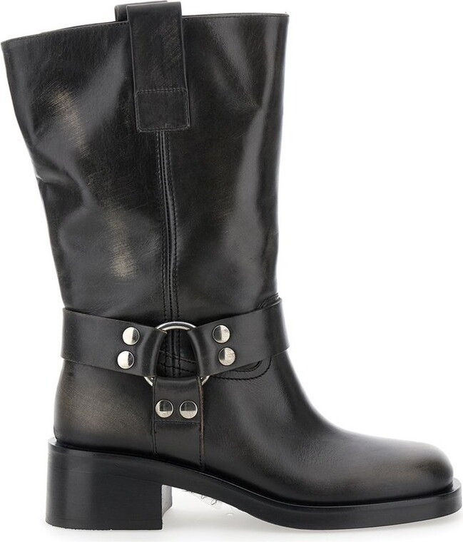 Strategia Ankle Boots with Studs and Ring