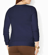 Thumbnail for your product : Lauren Ralph Lauren Plus Nautical Fleece Pullover