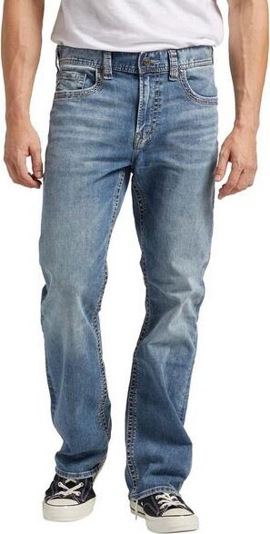 Silver Jeans Co. Men's Craig Relaxed Fit Bootcut Jeans Indigo 180 28 30